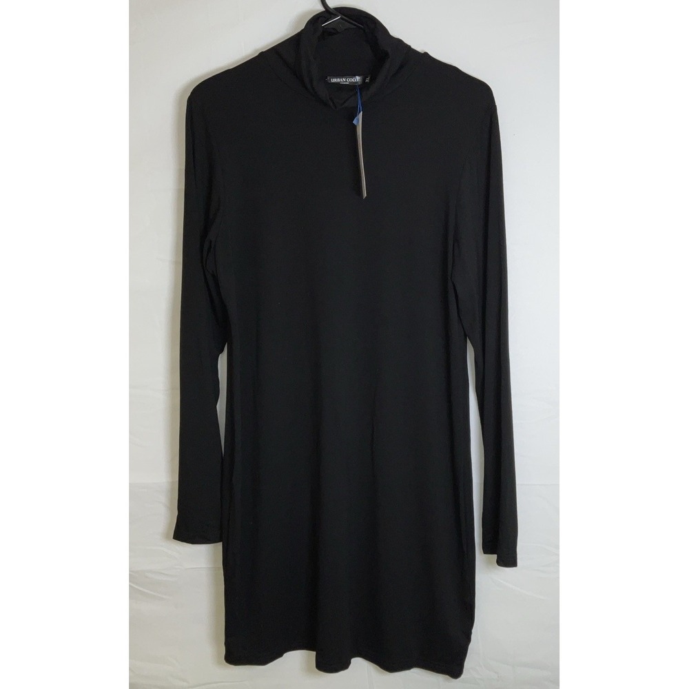 NWT Women's Urban CoCo Long Sleeve Turtleneck Bodycon Dress Black - XL